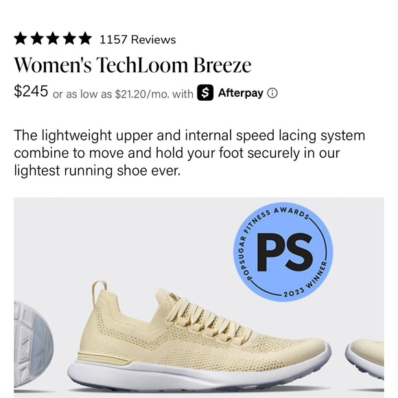 APL 7.5 TechLoom Breeze (Vanilla/24K/White) NEW Sneakers/Tennis Shoes - Picture 9 of 9